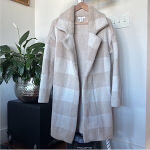 H by Halston Cream and Tan Teddy Jacket